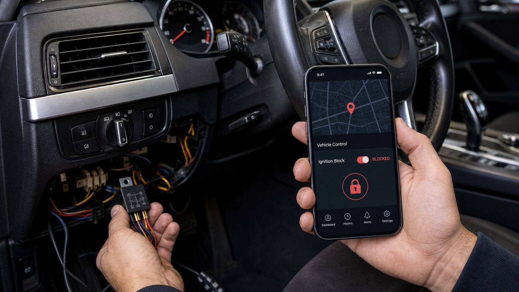 Lokalizatory GPS z blokadą zapłonu